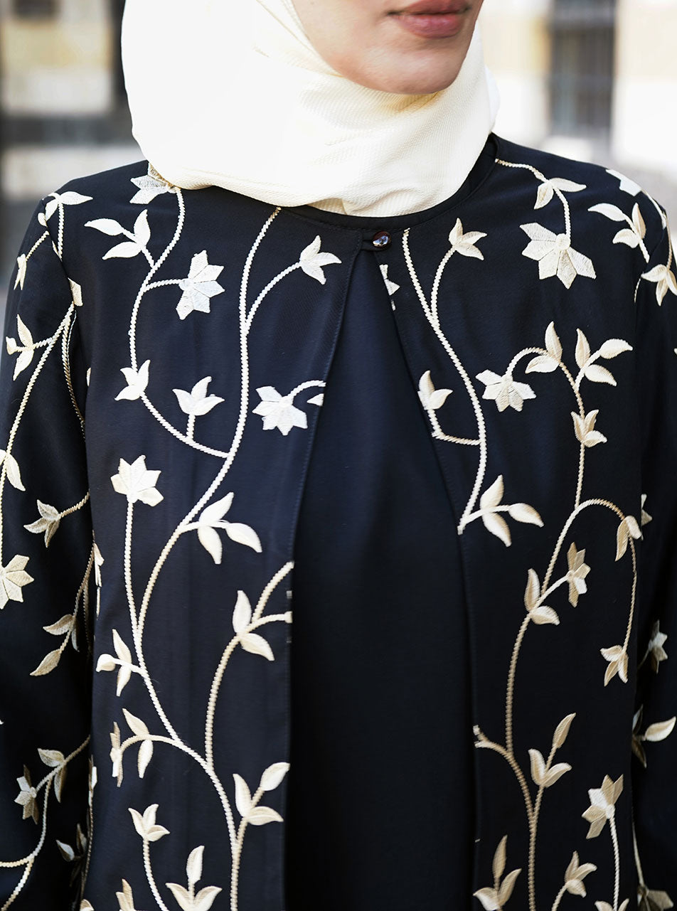 Embroidered Jacket and Dress Set